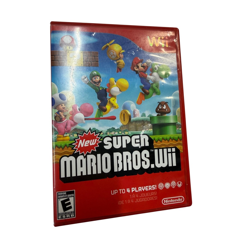 New Super Mario Bros. Wii Nintendo Wii Game Red Case RVL-SMNE-USA